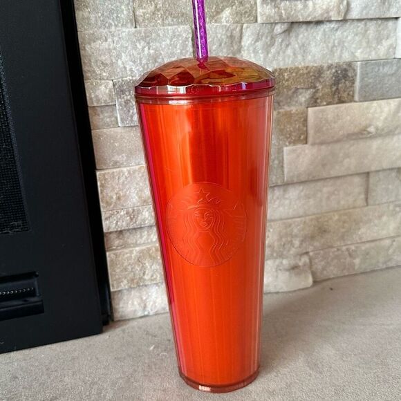 Starbucks Insulated Tumbler NEW Summer 2024 Kaleidoscope Dome Top With Straw 24 - Picture 1 of 5